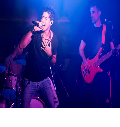 Band performing on stage